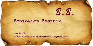Bontovics Beatrix névjegykártya