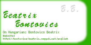 beatrix bontovics business card